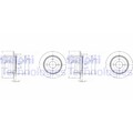 2X DELPHI BREMSSCHEIBEN 253mm VOLL HINTEN PASSEND FÜR FORD FIESTA FOCUS SCORPIO