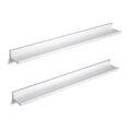 SONGMICS Wandregal, 2er Set, 10 x 80 cm, Wandboard SWL080W01