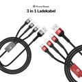 Phone Planet 1,2m Multi USB Ladekabel 3in1 Typ-C Micro iPhone Kabel Liightning