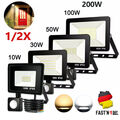 LED Fluter Außen Strahler Scheinwerfer Außenleuchte Flutlicht Garten 10W-200W