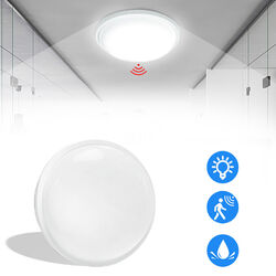Radar Sensor Deckenleuchte LED Deckenlampe Flurlampe mit Bewegungsmelder 15W Top