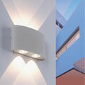 LED Wandlampe up&down Außen Wandleuchte Fassadenleuchte warmweiß Lichtfarbe grau