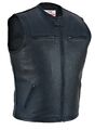 Lederweste  Herren Kutte Biker Chopper Rocker Motorrad weste Rinderleder