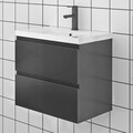Waschbecken mit Unterschrank Anthrazit,50/60/80/100cm,Matt/Hochglanz