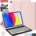 QWERTZ Tastatur Hülle Mit Stifthalter für iPad 11/9/8/7/6th Air 11" M3 2025 Pro