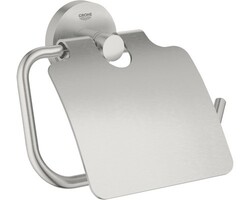 Toilettenpapierhalter GROHE Essentials mit Deckel supersteel 40367DC1