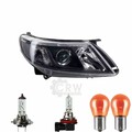 Halogen Scheinwerfer rechts H7 für Saab 9-3 Cabriolet Kombi inklusive Lampen