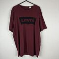 Levi's T-Shirt Herren großes Logo rot schwarz klassisches Design Skater Rundhalsausschnitt Baumwolle