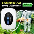 USB Sauerstoff pumpe 4800mAh Akku Kompressor  Aquarium im Freien