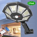 2x LED Solarlampe Solarleuchte Fluter Strahler Außen Sensor mit Bewegungsmelder