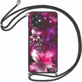 Hülle mit Band für Samsung A05 A16 A25 A54 A55 S23 S24 FE Handy Kette Case KBX29