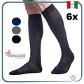 6er Set Herren Langsocken Baumwolle FADEN aus SCHOTTLAND gerippt Sommer Langsocken von
