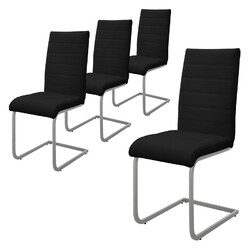 4er Set Esszimmerstuhl Küchenstuhl Stuhl Freischwinger Polsterstuhl Schwingstuhl
