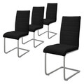 4er Set Esszimmerstuhl Küchenstuhl Stuhl Freischwinger Polsterstuhl Schwingstuhl