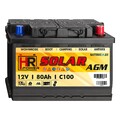 HR 80Ah AGM Solar-Batterie 12V Wohnmobil Versorgung Boot Camping Batterie