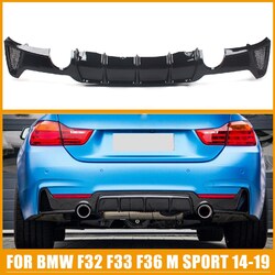 Heckdiffusor Performance Schwarz Glanz passend für 4er BMW F32 F33 F36 435i 440i