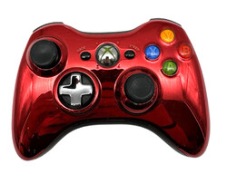 Xbox 360 Original Wireless Controller Rot Metallic Chrome Schwarz 0022