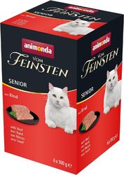 animonda Vom Feinsten Senior Nassfutter für ältere Katzen 7+ Jahre mit Rind 6x10