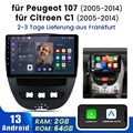 2+64GB Carplay Android 13 Autoradio GPS Navi WIFI BT Für Toyota Aygo Peugeot 107
