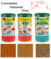 Tetra Pond Koi Sticks, Colour Sticks, Multi Mix 3x 1 l  Hauptfutter für alle Koi