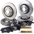 ATEC BREMSSCHEIBEN + BREMSBELÄGE BREMSKLÖTZE VORNE + HINTEN FÜR AUDI A6 C6 4F