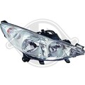 1x Diederichs Hauptscheinwerfer H7 H1 Rechts passend für Peugeot 207 1.6 207 1.4