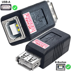 USB 2.0 Adapter Hi-Speed Verlängerung A Buchse auf B Buchse USB 3.0 Kupplung