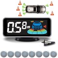 LCD Parksensor Set mit 8 Sensoren Reverse Backup CarParking Radar System Silber