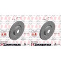 2x ZIMMERMANN SPORT BREMSSCHEIBEN 336mm GELOCHT VORNE passend für FORD FOCUS