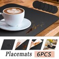 6er Tischsets Abwaschbar Platzsets mit Untersetzer Esstischmatten Platzdeckchen