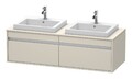 Duravit Ketho Waschtischunterbau wandhängend für Einbauwaschtisch beidseitig...