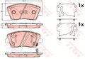 Bremsbelagsatz Scheibenbremse TRW GDB2253 für CK KIA STINGER Hatchback Van GDi