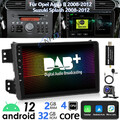 DAB+ 9" Android 12 CarPlay Autoradio GPS Nav WIFI Für Suzuki Splash Opel Agila B