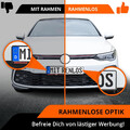 GENMAG® Klett Kennzeichenhalter Rahmenlos Für 2x Kennzeichen - UNIVERSAL 