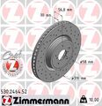 2x ZIMMERMANN 530.2464.52 Bremsscheibe passend für SUBARU