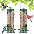 Urban Deco Vogelfutterhaus zum Aufhängen, Vogelfutterspender aus Metall, 2 STK