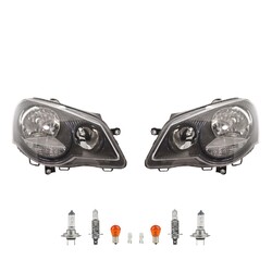 Scheinwerfer Set Halogen Front passend für VW Polo 02 9N 05-12 Leuchtmittel L R