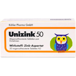 Unizink 50 magensaftresistente Tabletten 50 St - 03441621