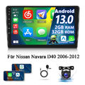 32G Für Nissan Navara D40 2006-2012 Autoradio Carplay Android 13 NAVI WIFI +Kam