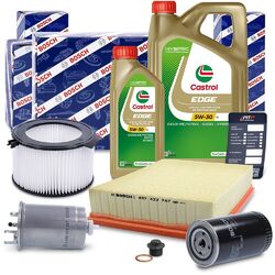 BOSCH-FILTER INSPEKTIONSPAKET+6L CASTROL 5W-30 LL FÜR VW TRANSPORTER T4# # # INKL. ÖLABLASS-SCHRAUBE MIT DICHTRING # # #