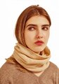 Prettystern Damen Kaschmir Loop Schal einfarbig Strick Cashmere Schlauch-Schal