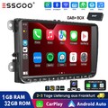 DAB+ 9" Android 13 Autoradio Carplay GPS Kam Für VW GOLF 5 6 Touran Polo Tiguan