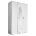 clever pick Drehtürenschrank - weiß - Spiegel - 195 cm Kleiderschrank Schrank