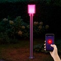 Außenlampe Stehleuchte Gartenlampe dimmbar Smart App Farbwechsler RGB LED 80 cm