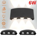 2x6W LED Wandlampe Wandleuchte Strahler Licht Up Down Innen Außen Wasserdicht