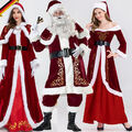 Weihnachtsmann Kostüm Set Nikolaus Santa Claus Anzug Verkleidung Mantel Adult.