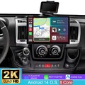 DAB 13.1" 2K 4+64G Android 14 CarPlay Autoradio BT Für Fiat Ducato Peugeot Boxer