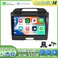 9" 2+32G Android 14 Autoradio Carplay GPS Navi Kam Für KIA SPORTAGE SL 2010-2015