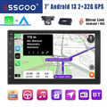 2 DIN 7'' Carplay Android 13 Autoradio 2+32G GPS Navi BT WIFI RDS HIFI DAB+ KAM