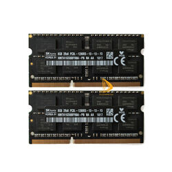 SK Hynix 2x 8 GB 2RX8 DDR3 1600 MHz PC3L-12800S SODIMM Laptop-RAM-Speicher 1.35V
